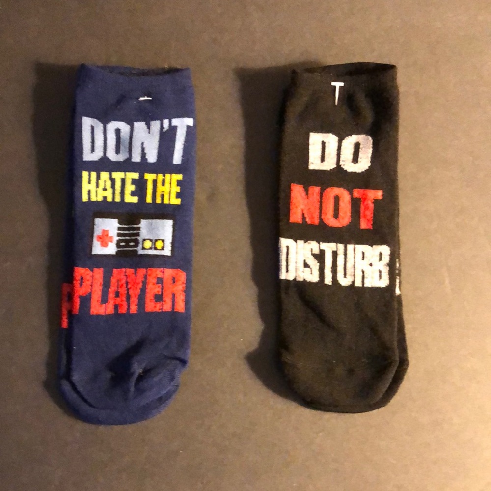 NEW_ (2) Pairs Of Men’s Gaming Themed Socks